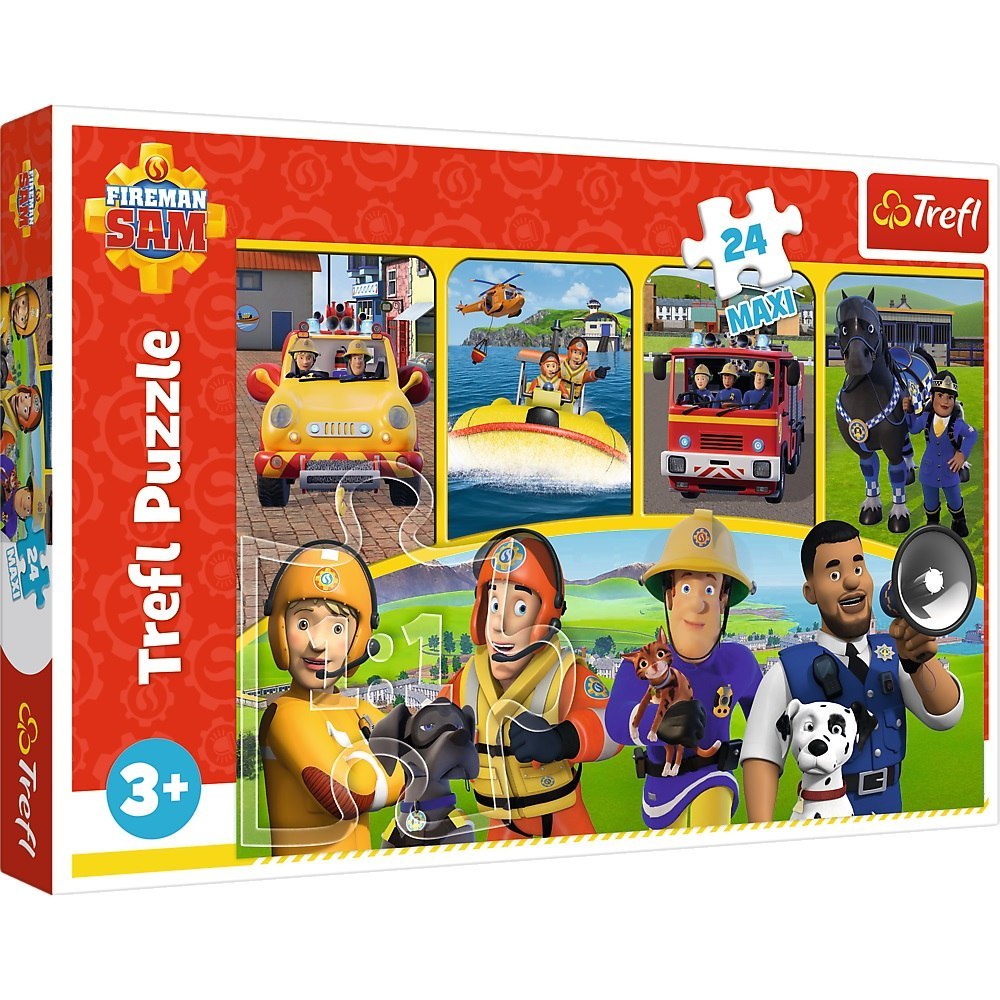 PUZZLE 24 PIEZAS MAXI EL BOMBERO SAM Y AMIGOS TREFL 14356 TREF TREFL